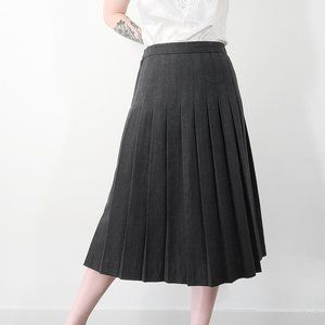Vintage Pleated Wool Skirt